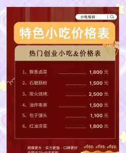 特色小吃加盟价格多少钱 特色小吃加盟价格多少钱