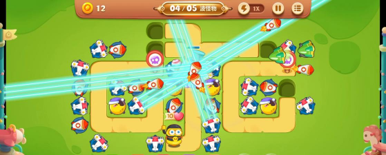 保卫萝卜3游乐场第45关怎么过