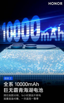 告别续航焦虑 荣耀WIN系列将全球首发10000mAh 告别续航焦虑 荣耀WIN系列将全球首发10000mAh
