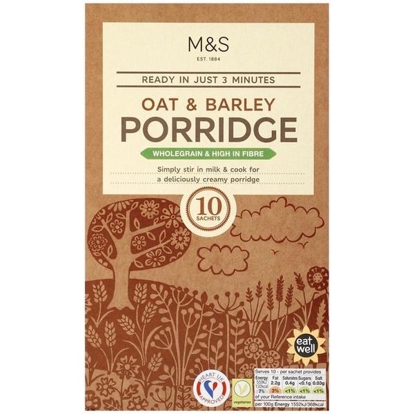M&S Oat & Barley Porridge Sachets 【燕麦薏仁】
